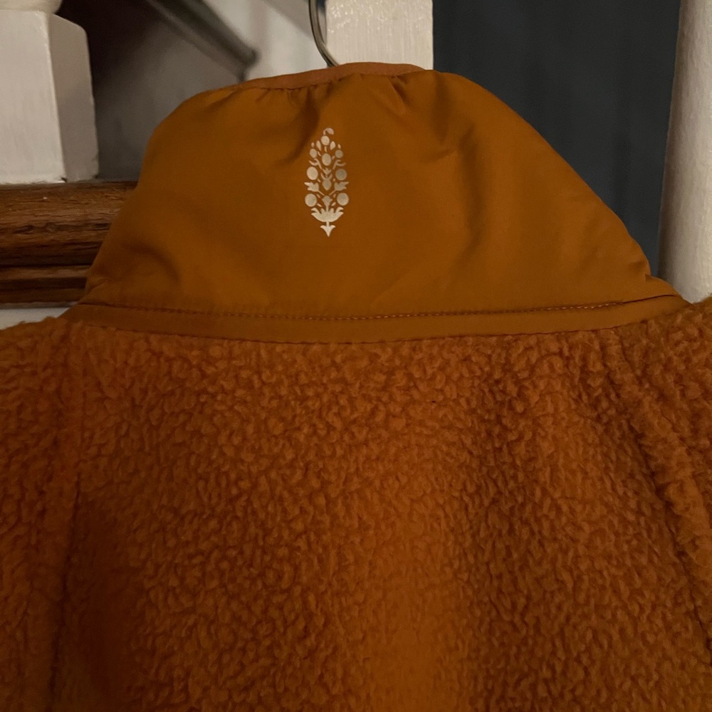 Free People Hit The Slopes Jacket     Russet Orange  Sz L NEW - Picture 10 of 12